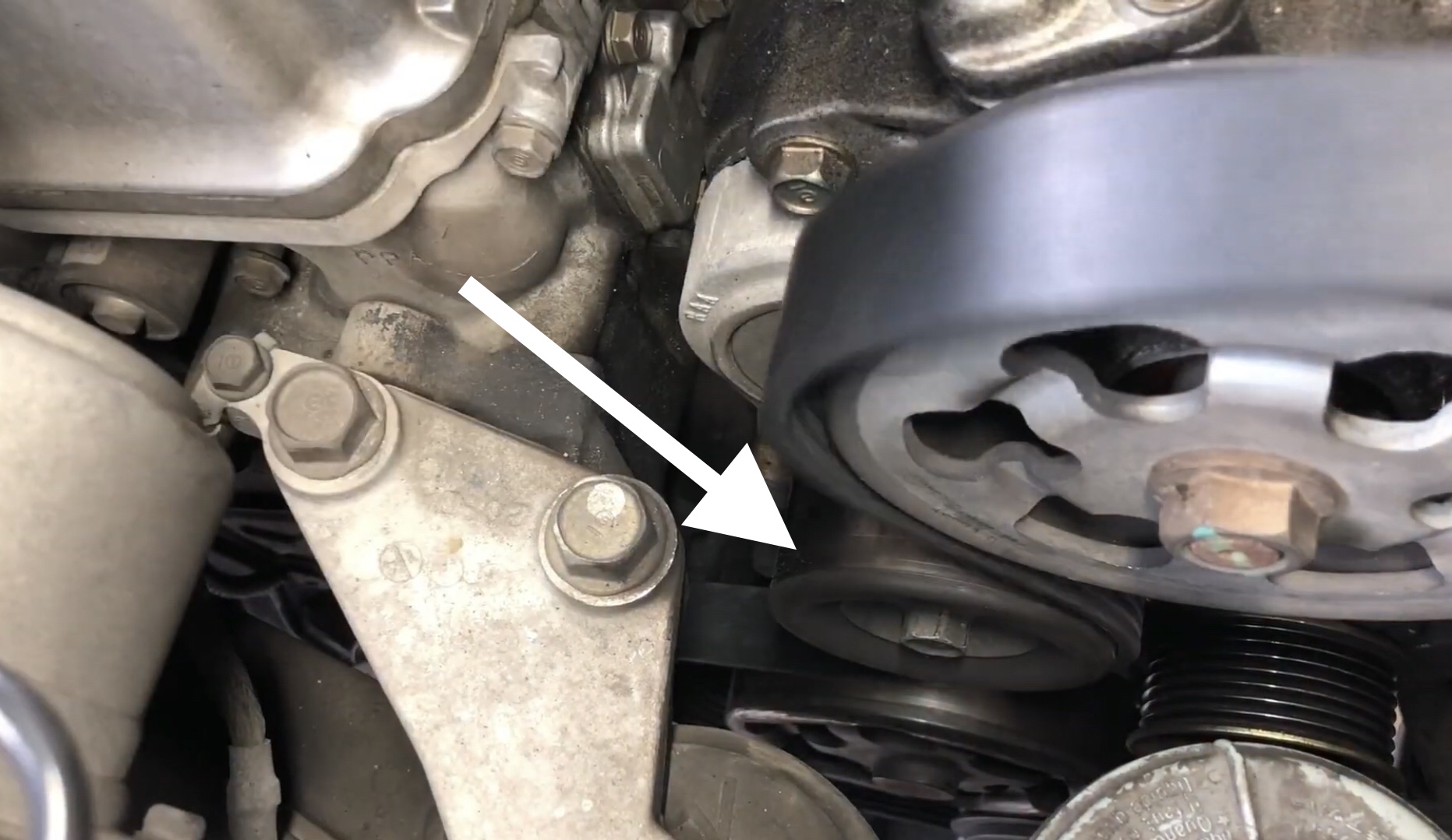 2005 acura tsx serpentine belt tension pulley location