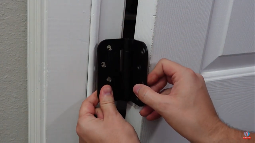 Installing a new self closing door hinge