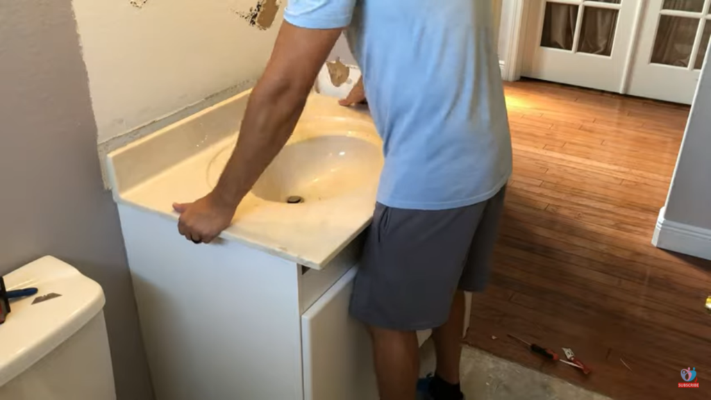 how to remove a bathroom vanity