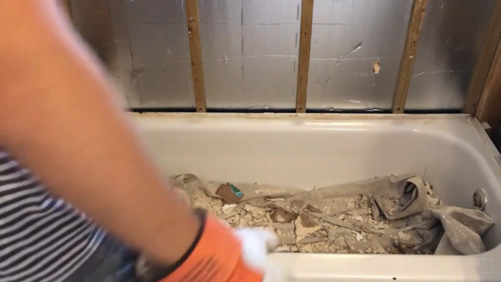 how to demolish a bathroom