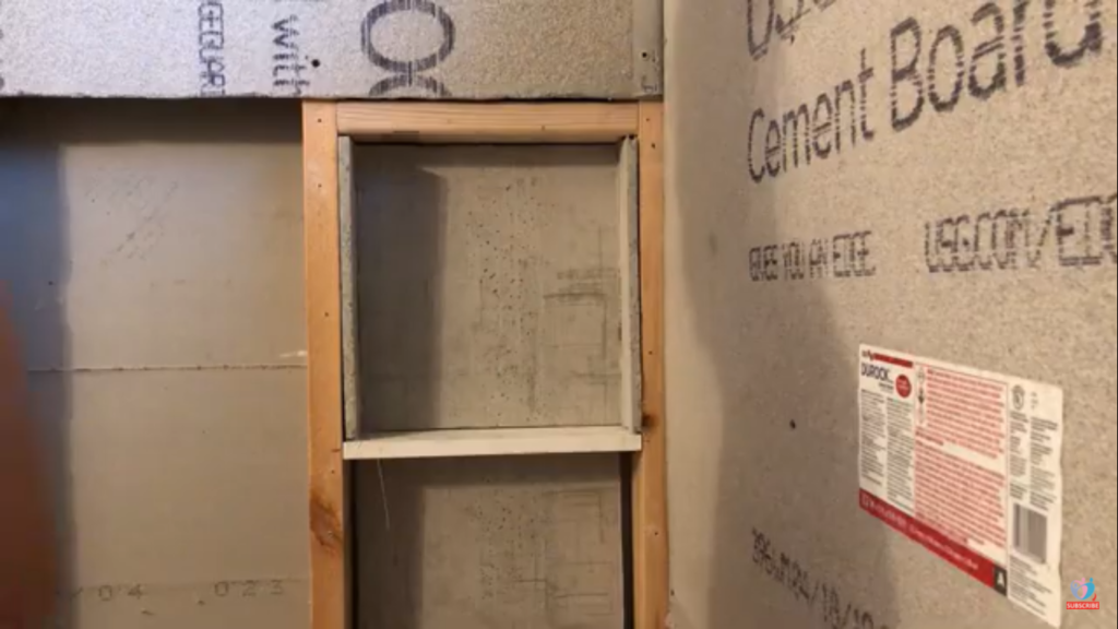 how to install cement board around a shower notch
